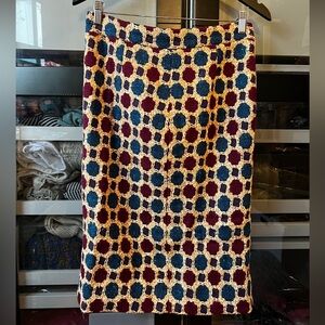 Vintage wool Geometric Patterned Skirt - Multicolor